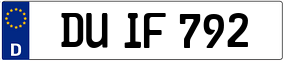 Trailer License Plate